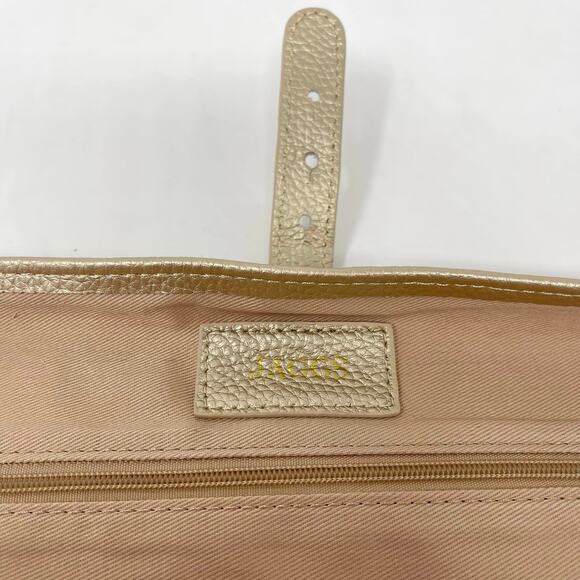 JAGGS Gold Metallic‎ Leather Jewelry Roll w/Zippered Compartments - Picture 4 of 7